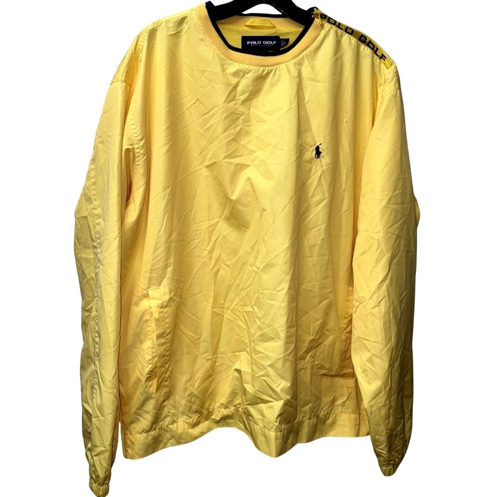 POLO RALPH LAUREN Golf Mesh Lined Windbreaker Pullover Jacket Zip Neck & Sides L
